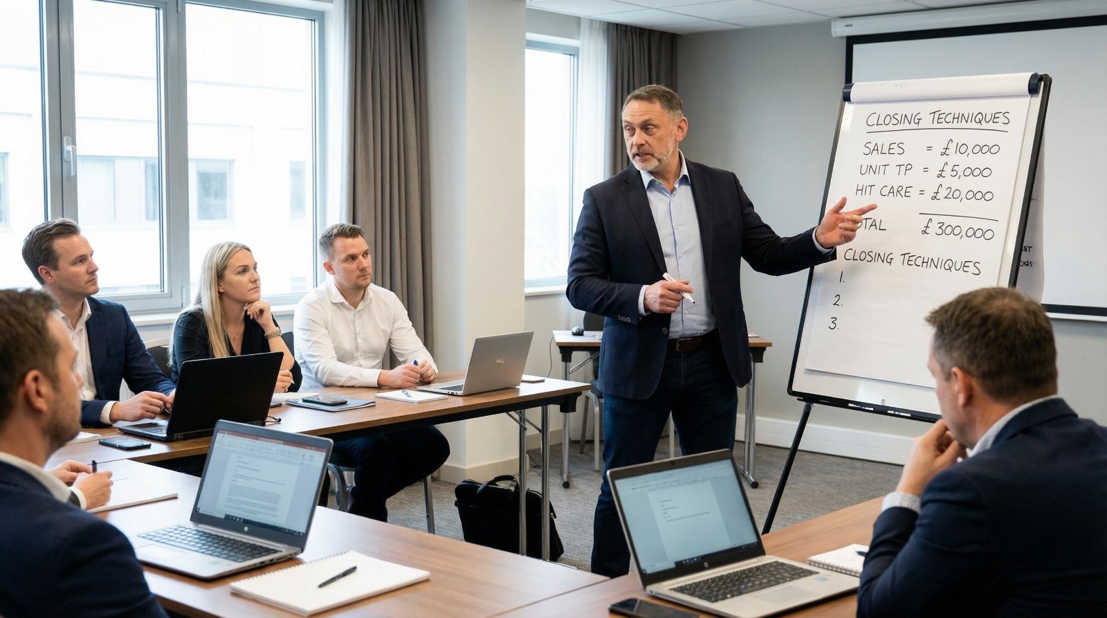 Adam prowadzi szkolenie po angielsku